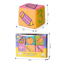 Load image into Gallery viewer, Soft Picture and Rattle Cubes - Obsessed Littles