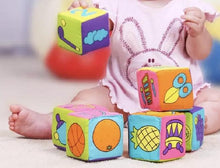 Load image into Gallery viewer, Soft Picture and Rattle Cubes - Obsessed Littles