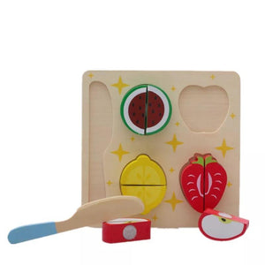 Foods Set with Knife and Inset Puzzle - Obsessed Littles