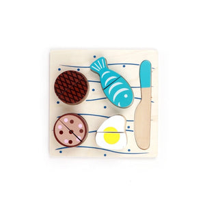 Foods Set with Knife and Inset Puzzle - Obsessed Littles