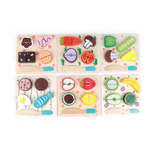 Foods Set with Knife and Inset Puzzle - Obsessed Littles