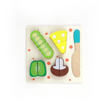 Load image into Gallery viewer, Foods Set with Knife and Inset Puzzle - Obsessed Littles